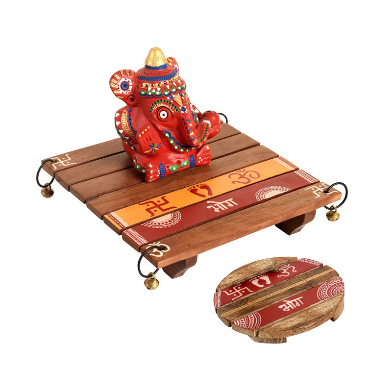 Buy Shameem Pooja Chowki - Set of Three Pooja Chowki from Vaaree