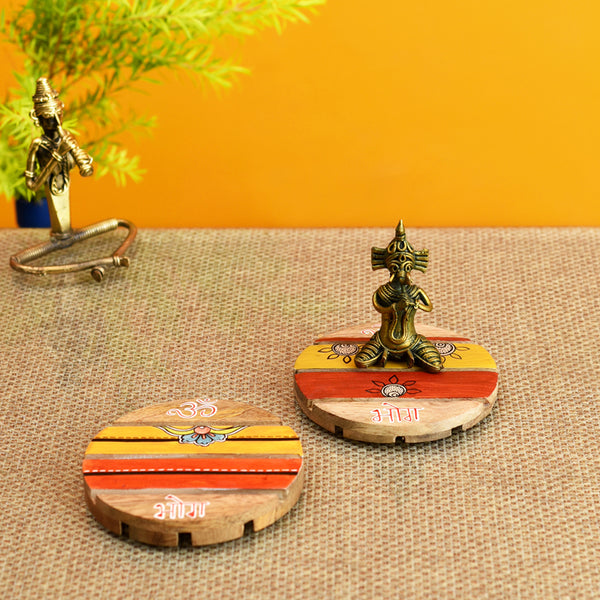 Buy Bhog Round Chowki - Set Of Two Pooja Chowki from Vaaree