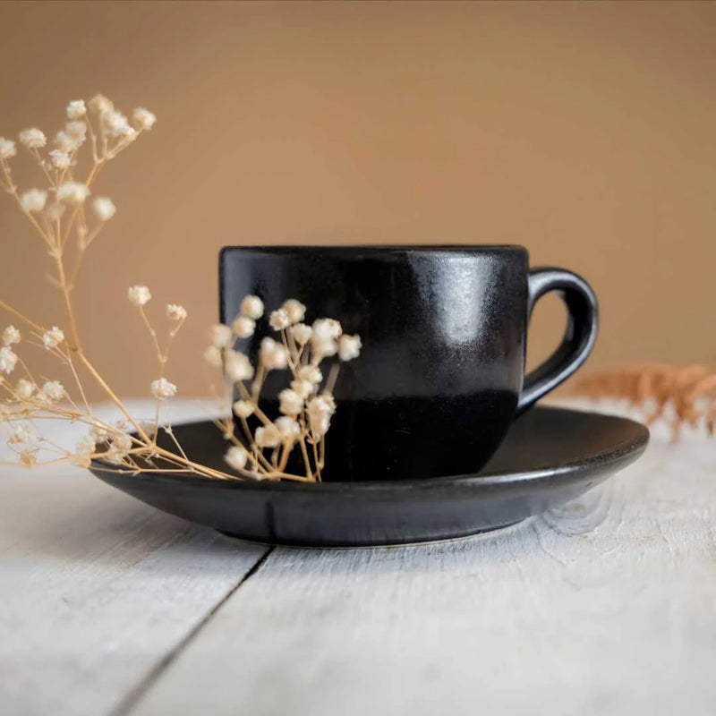 Buy Vinara Handmade Cup & Saucer - 240 ML Tea Cup & Saucer from Vaaree