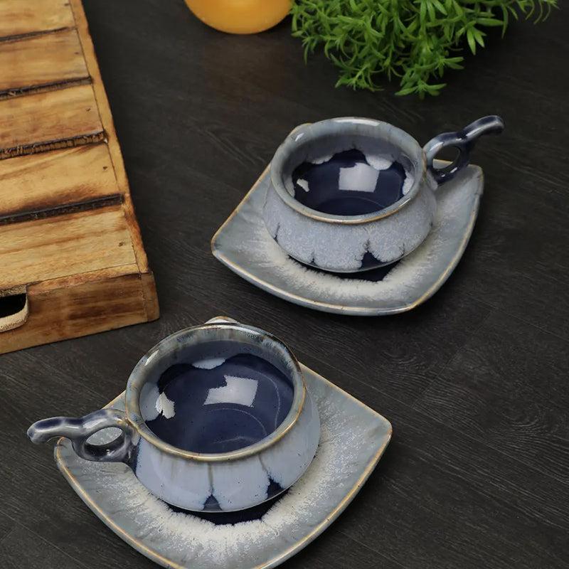 Buy Halmi Handmade Cup & Saucer - 240 ML Tea Cup & Saucer from Vaaree