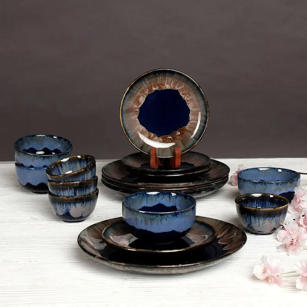 Buy Halmi Handmade Dinner Set - Sixteen Piece Set Dinner Set from Vaaree