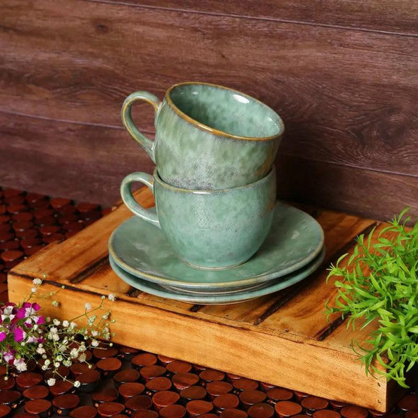 Buy Lexira Handmade Cup & Saucer - 300 ML Tea Cup & Saucer from Vaaree