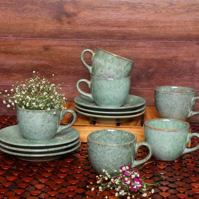 Buy Lexira Handmade Cup & Saucer - 300 ML Tea Cup & Saucer from Vaaree