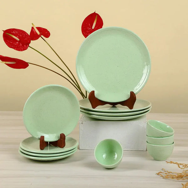 Buy Lemongrass Handmade Dinner Set - Eight Piece Set Dinner Set from Vaaree