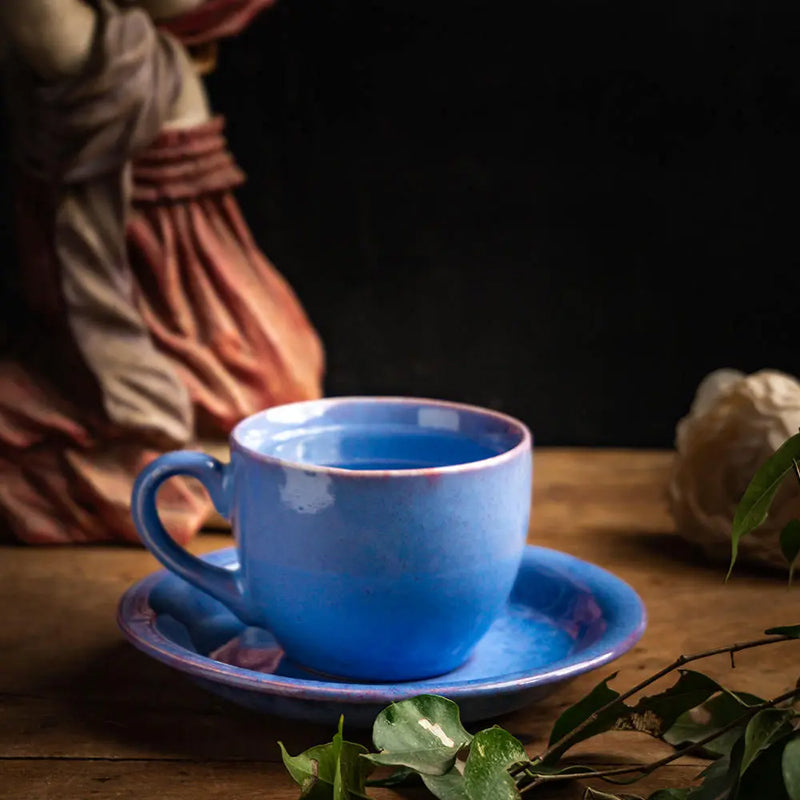 Buy Periela Handmade Cup & Saucer - 240 ML Tea Cup & Saucer from Vaaree