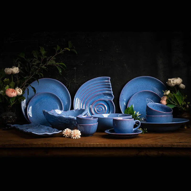 Buy Periela Handmade Dinner Set - Twenty Eight Piece Set Dinner Set from Vaaree