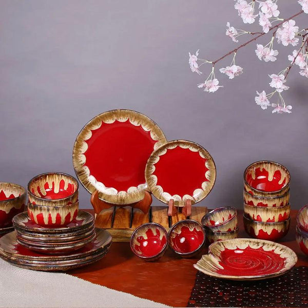 Buy Gramae Handmade Dinner Set - Twenty Eight Piece Set Dinner Set from Vaaree