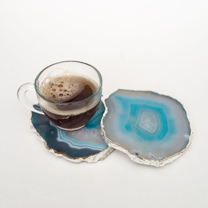 Coaster - Vesto Brazilian Agate Coaster (Green) - Set Of Two