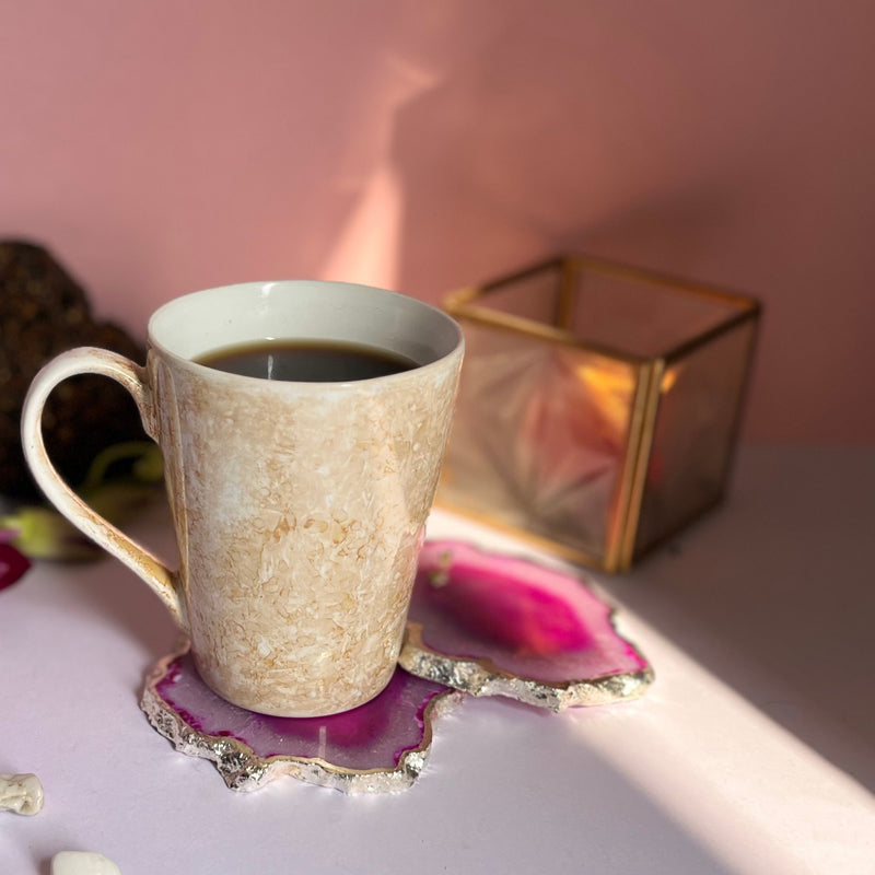 Coaster - Suzzaine Handcrafted Brazilian Agate Coaster (Pink) - Set Of Two