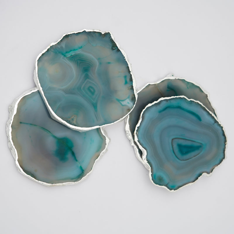 Coaster - Vesto Brazilian Agate Coaster (Green) - Set Of Four