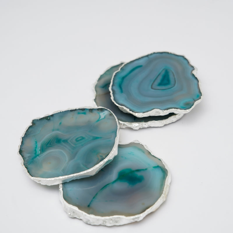 Coaster - Vesto Brazilian Agate Coaster (Green) - Set Of Four