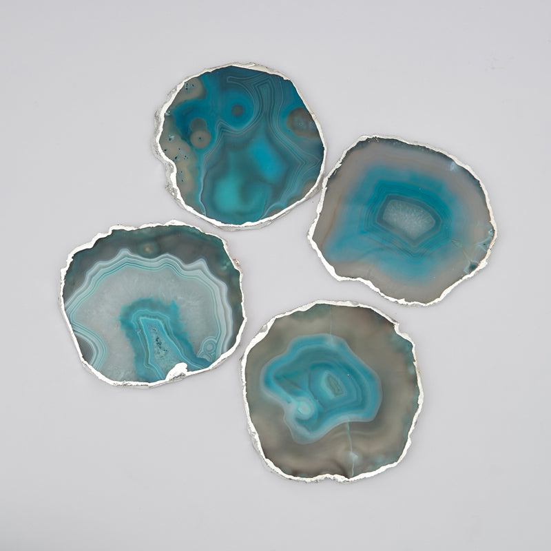 Coaster - Vesto Brazilian Agate Coaster (Turquoise) - Set Of Four