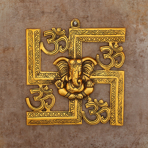 Buy Swastika Om Ganesha Religious Wall Accent Wall Accents from Vaaree