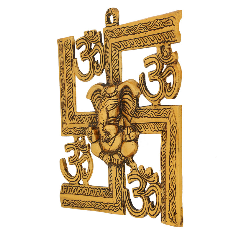 Wall Accents - Swastika Om Ganesha Religious Wall Accent