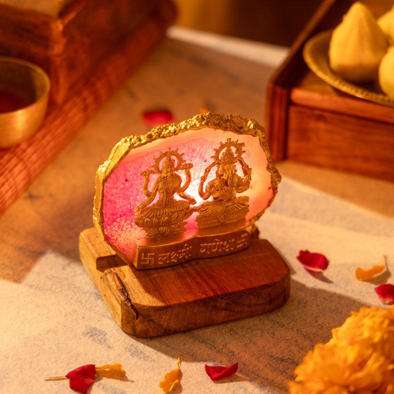 Buy Divine Laxmi Ganesha Agate Festive Gift Box - Purple Idols & Sets from Vaaree