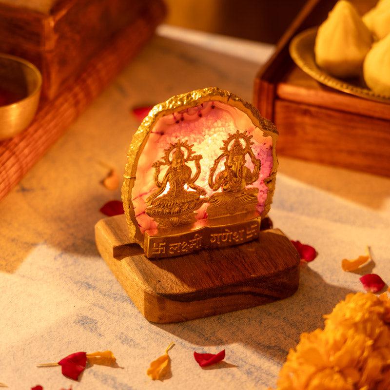 Buy Divine Laxmi Ganesha Agate Festive Gift Box - Violet Idols & Sets from Vaaree