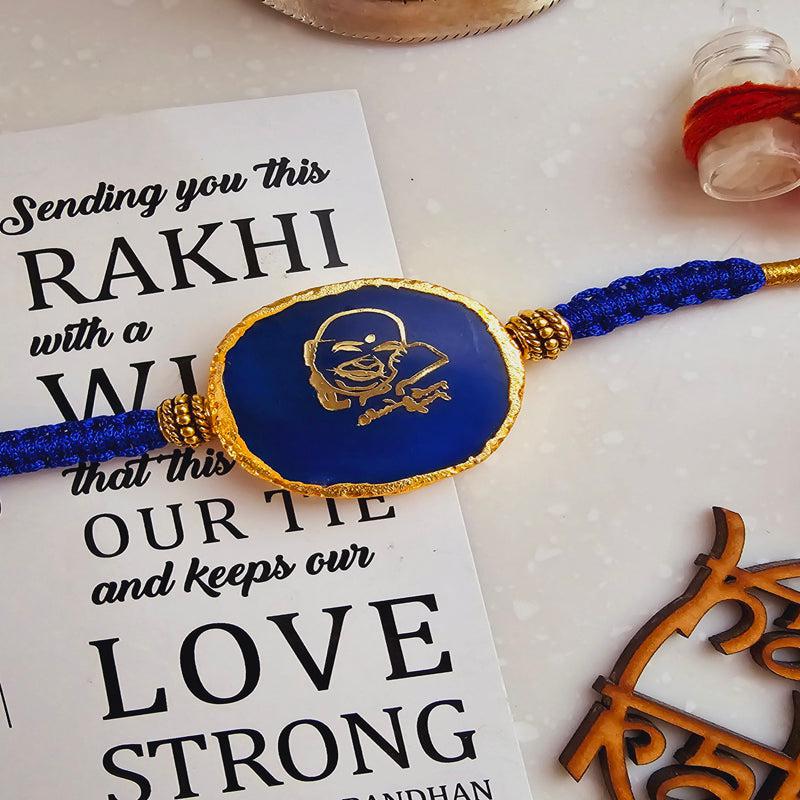 Buy Guru Ji Blue Agate Rakhi Gift Set Rakhi Hamper from Vaaree