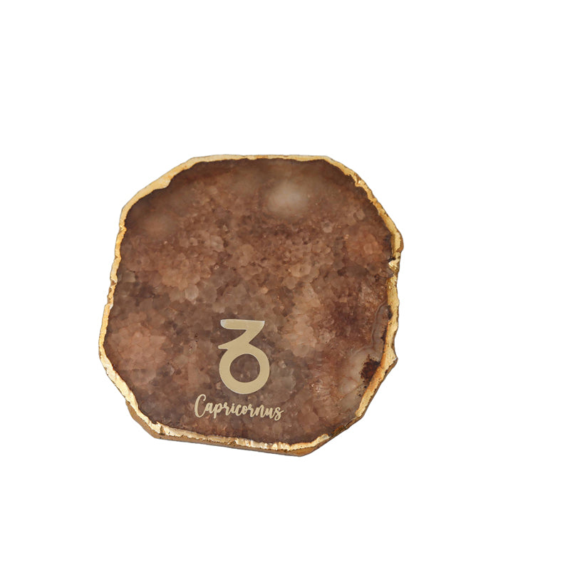 Buy Capricon Agate Coaster - Brown Coasters from Vaaree