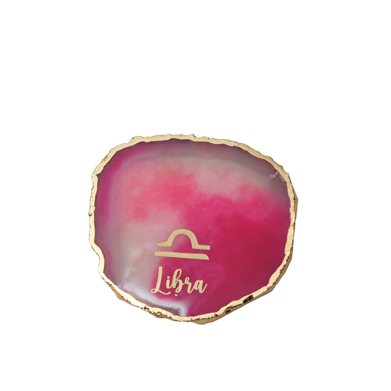 Buy Libra Agate Coaster - Pink Coasters from Vaaree