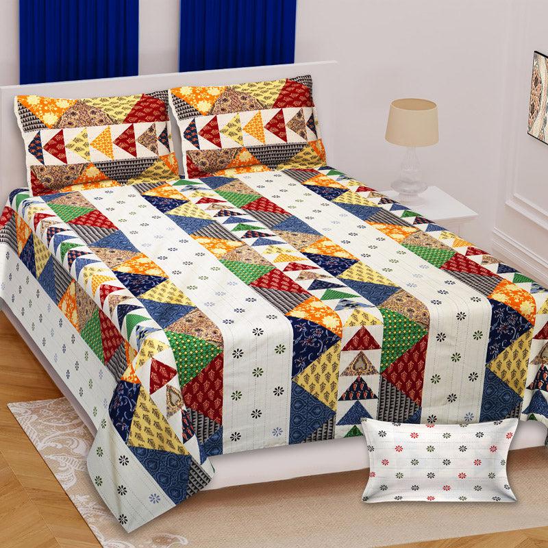 Buy Vidra Geometric Bedsheet Bedsheets from Vaaree