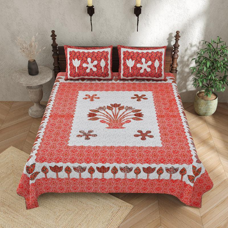 Buy Simora Ethnic Bedsheet - Peach Bedsheets from Vaaree