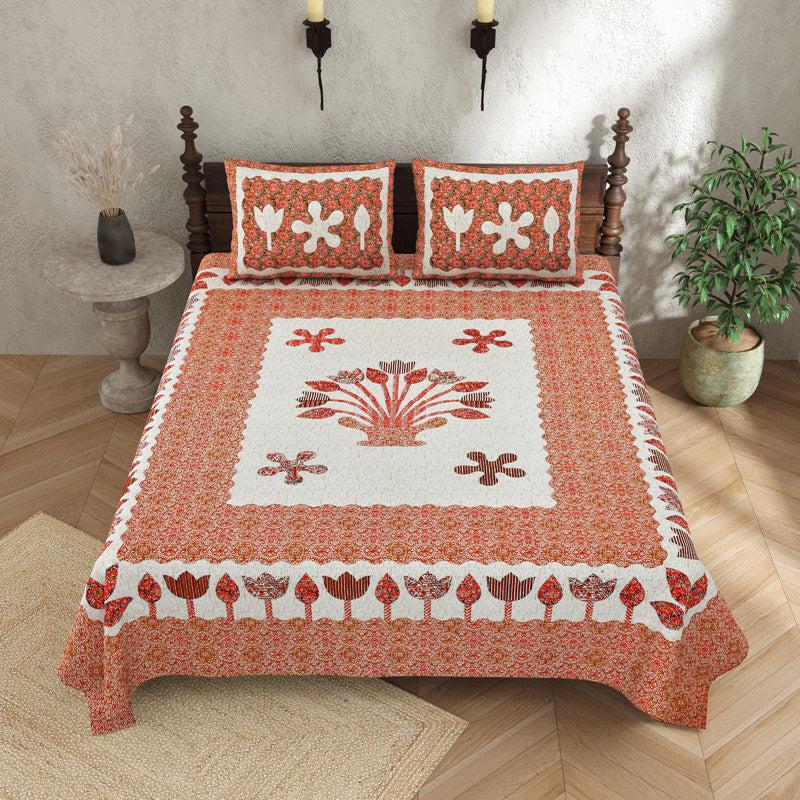 Buy Simora Ethnic Bedsheet - Light Brown Bedsheets from Vaaree