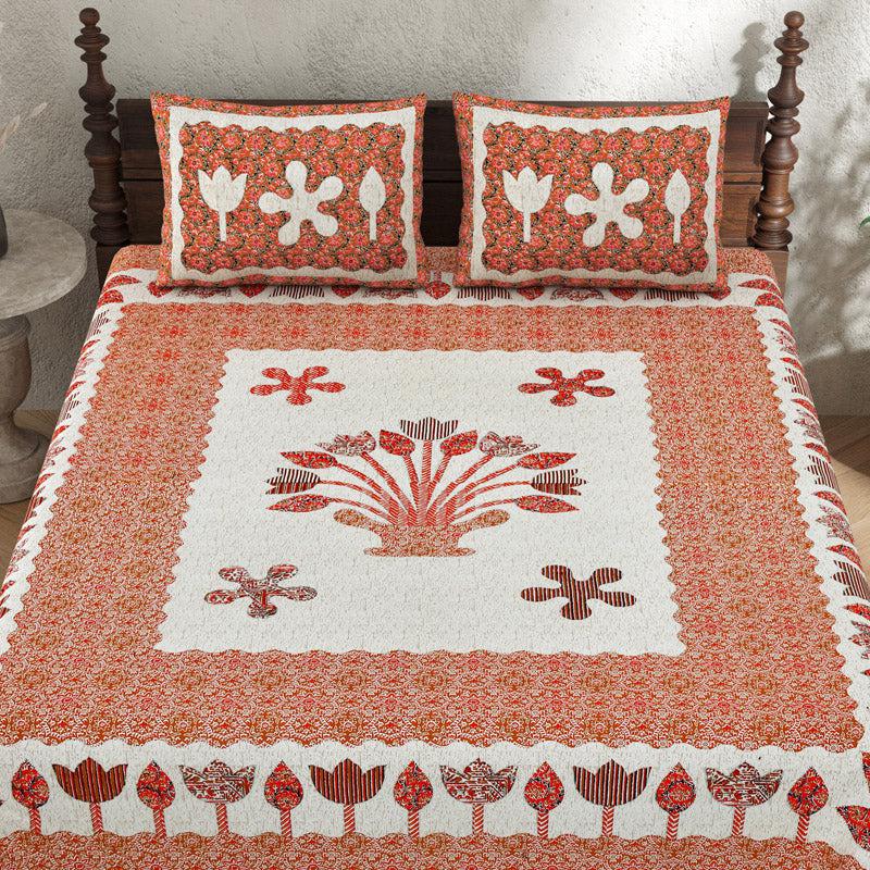 Buy Simora Ethnic Bedsheet - Light Brown Bedsheets from Vaaree