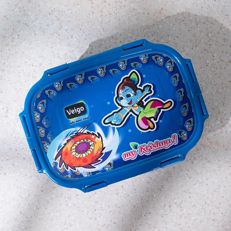 Buy Naughty Kanha Blue Lunch Box (950/180 ML) - Two Piece Set Tiffin Box & Storage Box from Vaaree