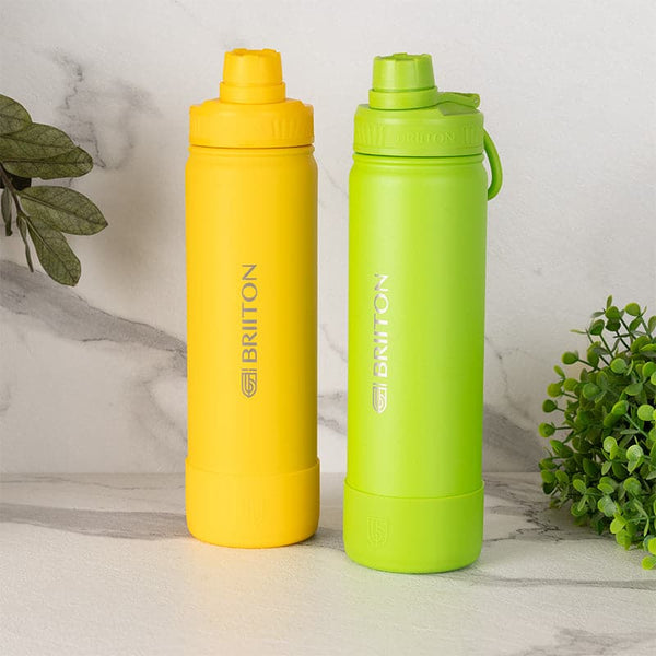 Quench Pal 750 ML Water Insulated Bottle (Yellow & Green) - Set Of Two
