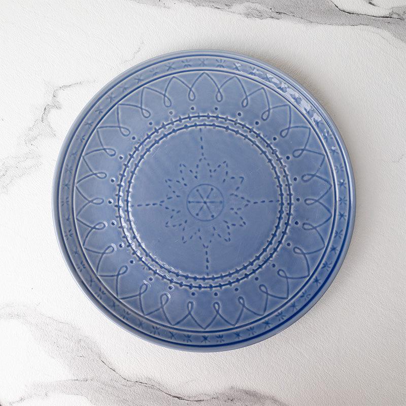 Buy Ekta Dinner Plate (Mist Blue) - Set Of Four Dinner Plate from Vaaree