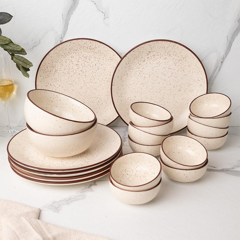 Buy Ferado Dinnerware (Beige) - Twenty Piece Set Dinner Set from Vaaree