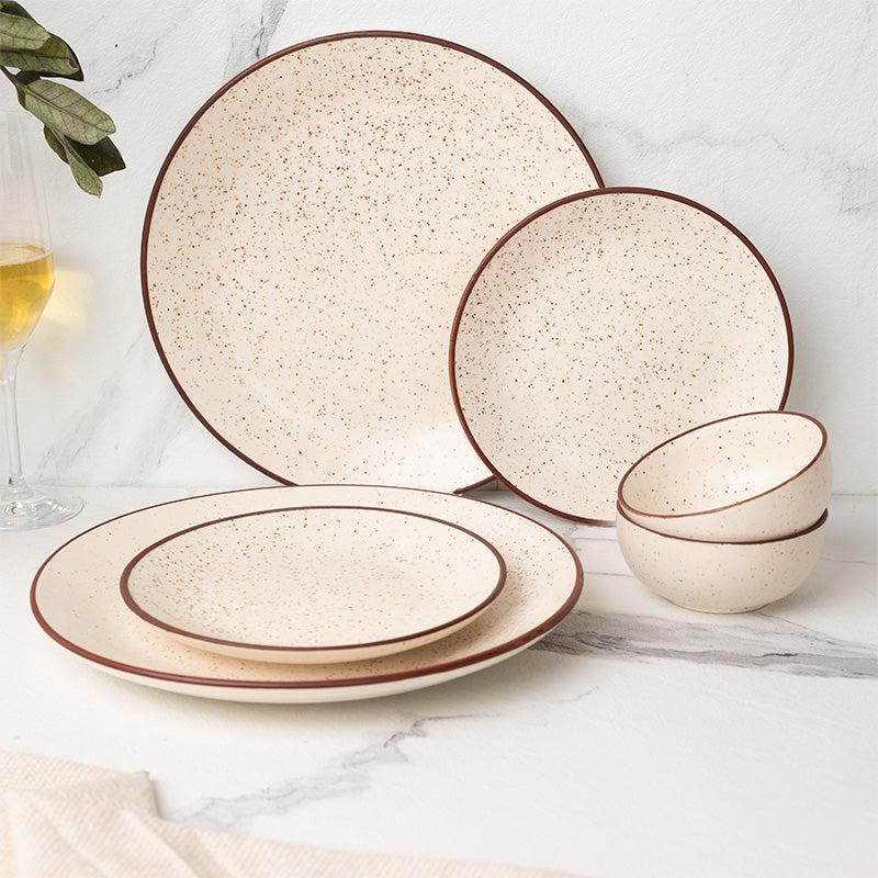 Buy Kestha Dinnerware (Beige) - Six Piece Set Dinner Set from Vaaree