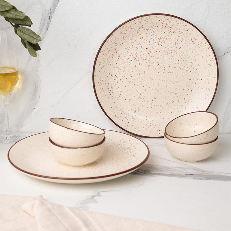 Dinner Set - Kestha Dinner Set (Beige) - Six Piece Set