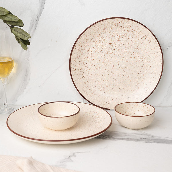 Dinner Set - Kestha Dinner Set (Beige) - Four Piece Set