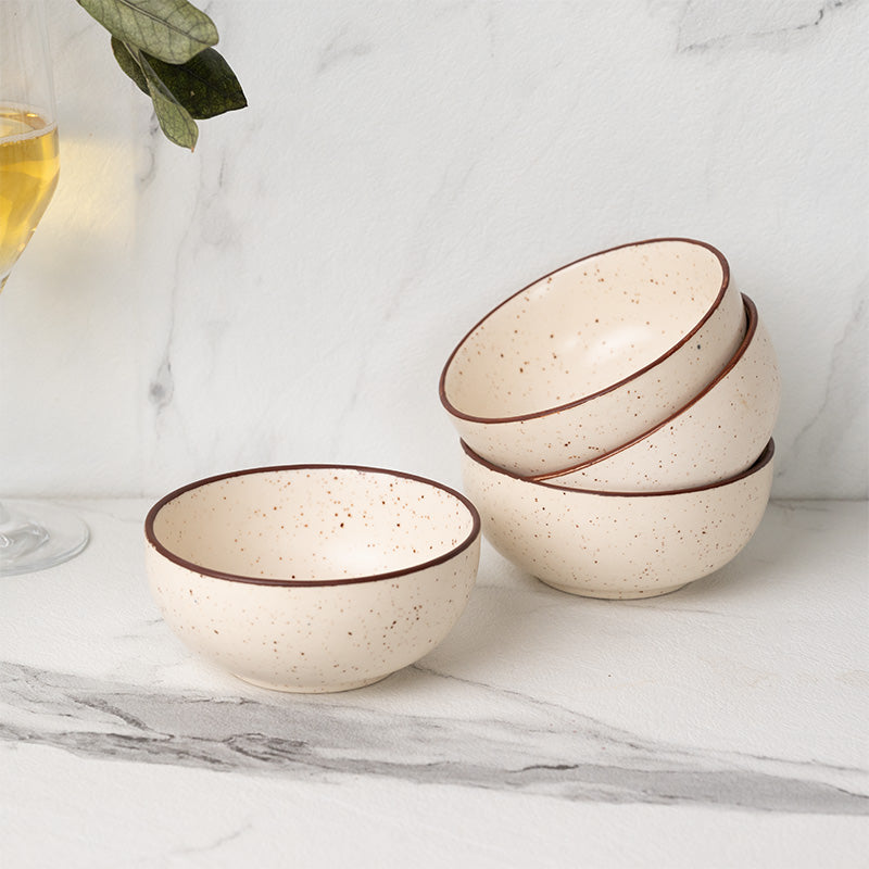 Buy Kestha Serving Bowl (Beige) - Set Of Four Bowl from Vaaree