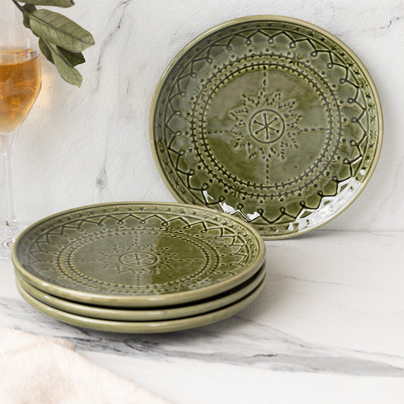 Quarter Plate - Ekta Quarter Plate (Moss Green) - Set Of Four