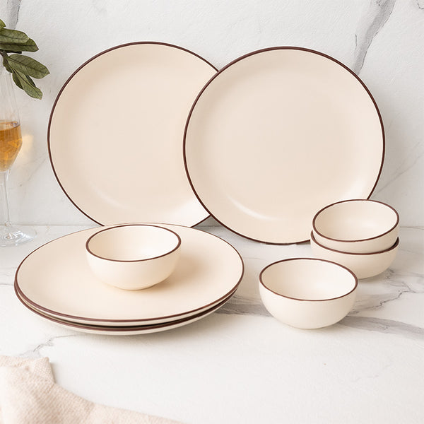 Dinner Set - Riddo Dinnerware (Off White) - Eight Piece Set