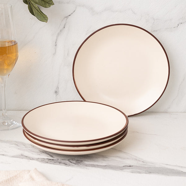 Quarter Plate - Riddo Quarter Plate (Off White) - Set Of Four