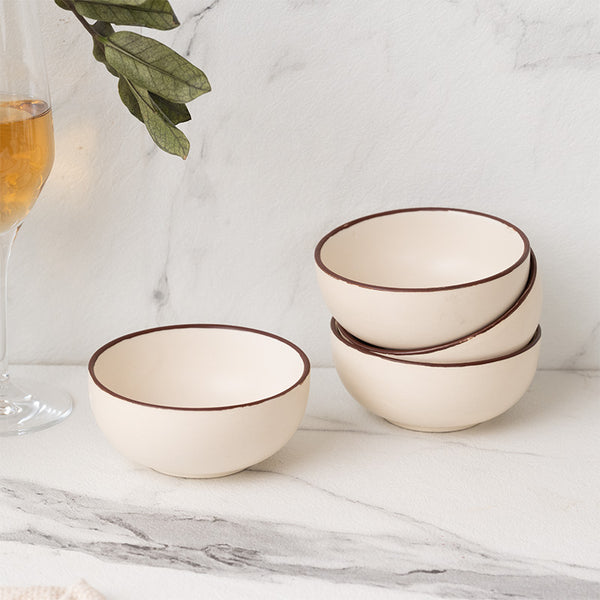 Bowl - Riddo Serving Bowl (Off White) - Set Of Four