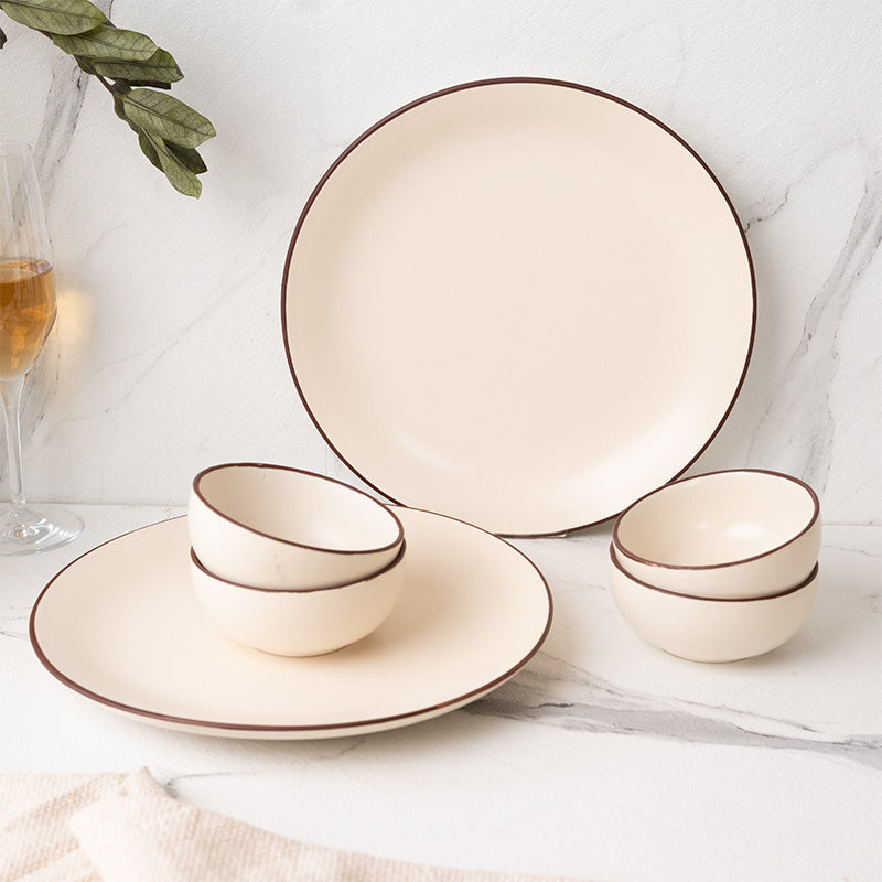 Dinner Set - Riddo Dinner Set (Off White) - Six Piece Set