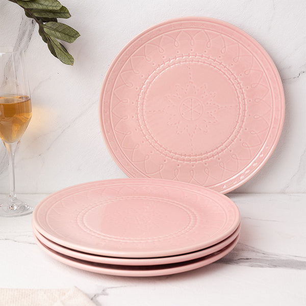 Dinner Plate - Ekta Dinner Plate (Pink) - Set Of Four