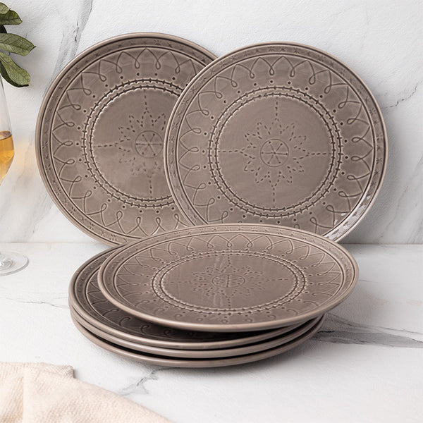 Dinner Plate - Ekta Dinner Plate (Ash Grey) - Set Of Six