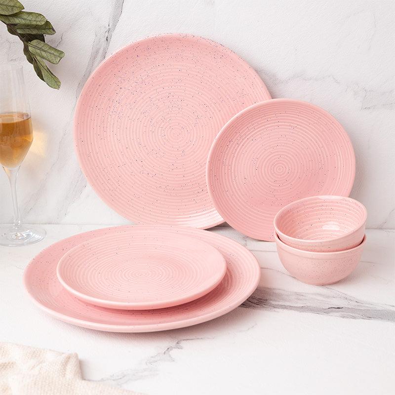 Buy Kestha Dining Set (Pastel Pink) - Six Piece Set Dinner Set from Vaaree