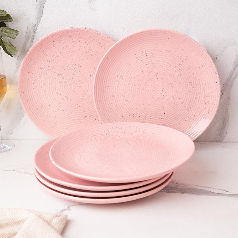 Buy Kestha Dinner Plate (Pastel Pink) - Set Of Six Dinner Plate from Vaaree