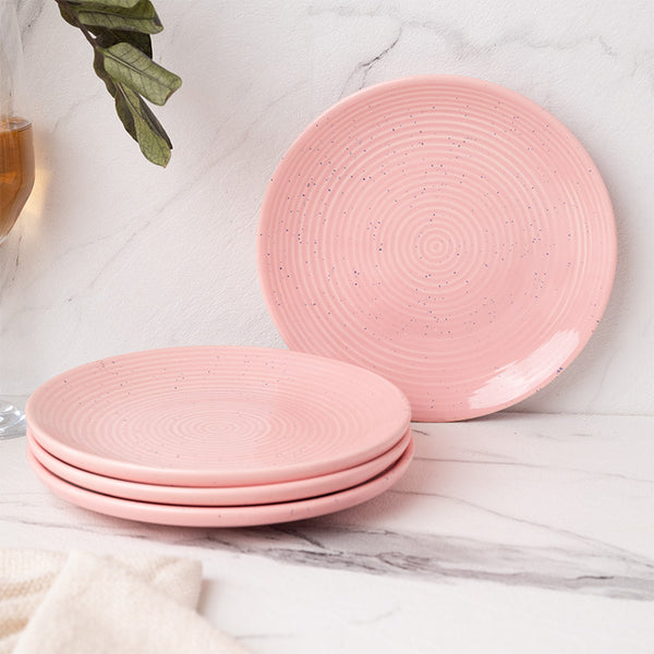 Quarter Plate - Kestha Quarter Plate (Pastel Pink) - Set Of Four