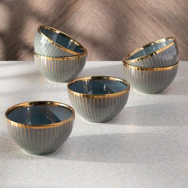 Buy Eldar Bowl (Green Gold) - Set Of Six at Vaaree online | Beautiful Bowl to choose from