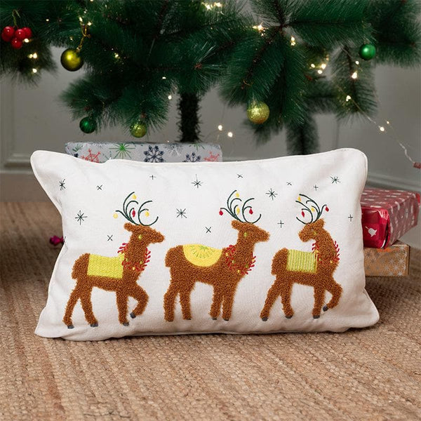 Buy Reindeer Realm Cushion Cover Online in India | Cushion Covers on Vaaree