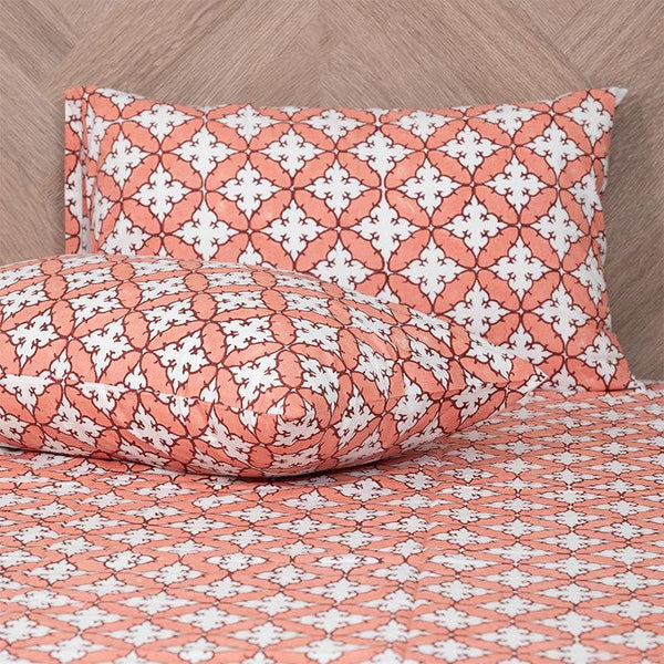 Buy Deya Ethnic Printed Bedsheet - Rust at Vaaree online | Beautiful Bedsheets to choose from