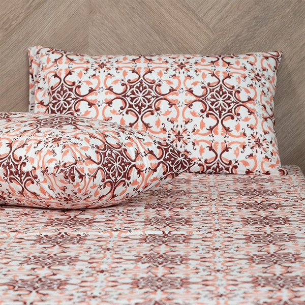 Buy Regal Charm Ethnic Printed Bedsheet - Maroon at Vaaree online | Beautiful Bedsheets to choose from