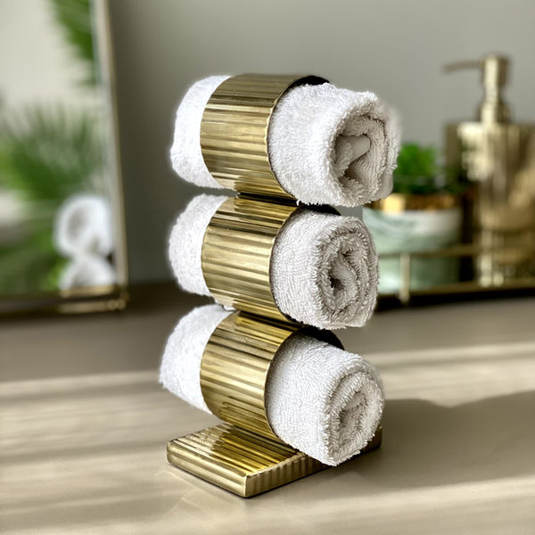 Buy Nyra Towel Holder - Gold Accessories & Sets from Vaaree